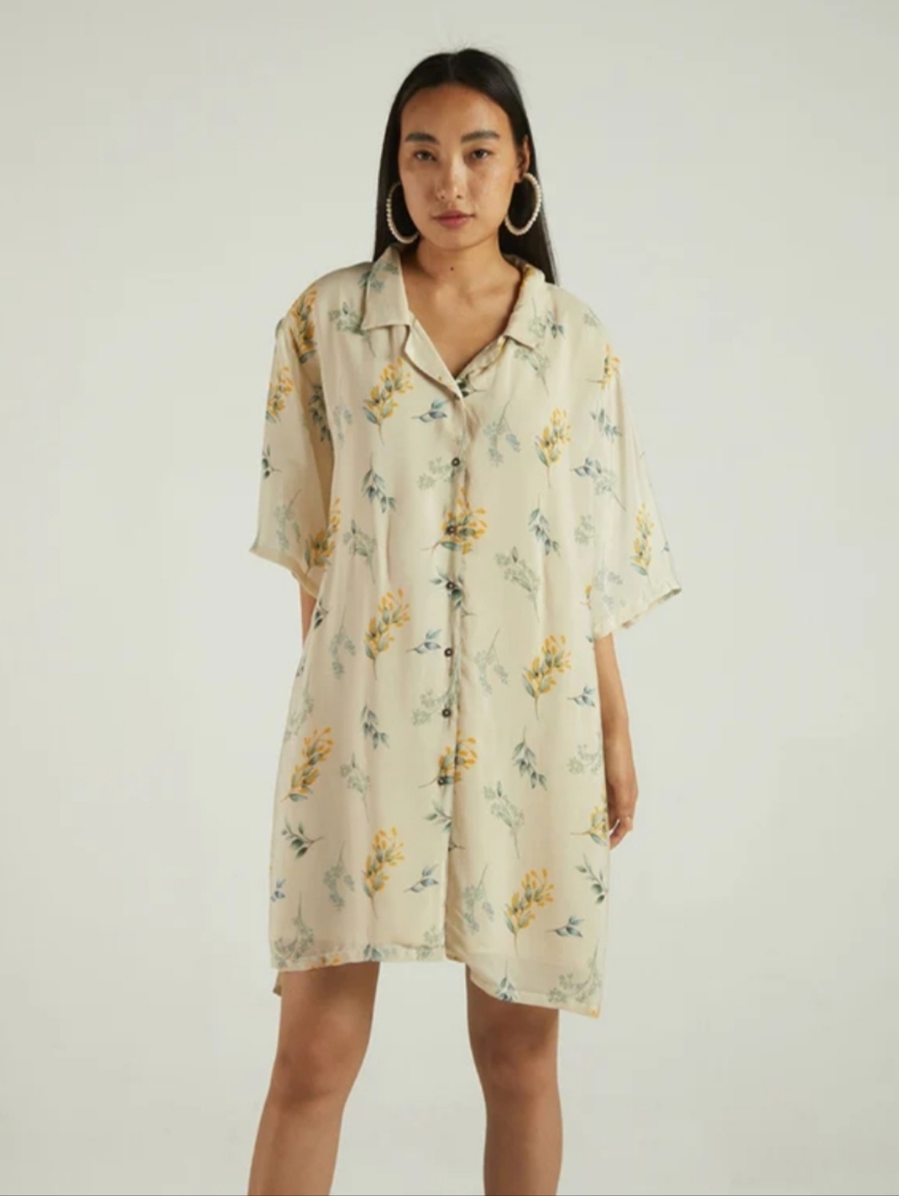 Reistor Fields Of Summer Shirt Dress Floral Button Down